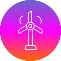 vent turbine ligne pente cercle icône vecteur