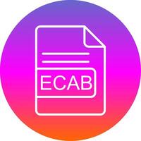 ecab fichier format ligne pente cercle icône vecteur