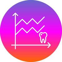 Statistiques ligne pente cercle icône vecteur