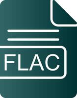 flac fichier format glyphe pente icône vecteur