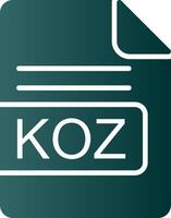 Koz fichier format glyphe pente icône vecteur