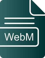 webm fichier format glyphe pente icône vecteur