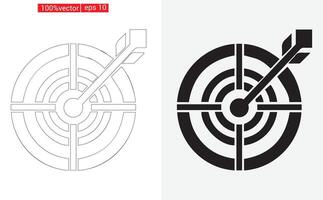 icône de le cible. une ensemble la toile icône vecteur