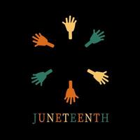 juneteenth liberté journée abstrait logo ,icône des illustrations le dix-juin, la liberté jour, le dix-juin vecteur