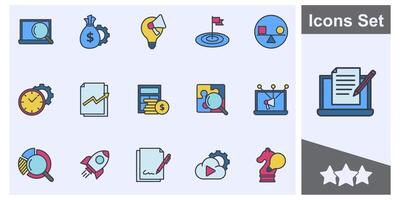 affaires commercialisation icône ensemble symbole collection, logo isolé illustration vecteur