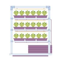 hydroponique La technologie pour les plantes croissance. verticale agriculture. intelligent ferme vecteur