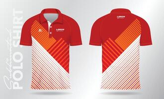 modèle de maillot de sport blanc rouge pour les uniformes d'équipe et la conception de t-shirt de football vecteur