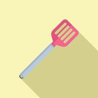 spatule icône plat . cuisine cuillère vecteur