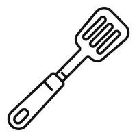 traditionnel spatule icône contour . cuisine outil vecteur