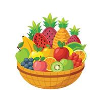 une variété de des fruits illustration vecteur