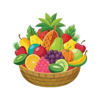 une variété de des fruits illustration vecteur