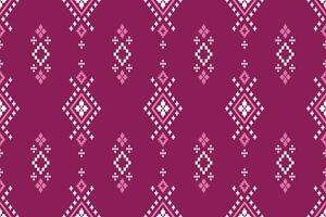 rose traverser point coloré géométrique traditionnel ethnique modèle ikat sans couture modèle frontière abstrait conception pour en tissu impression tissu robe tapis rideaux et sarong aztèque africain Indien indonésien vecteur
