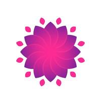 fleur pour logo conception, violet plus de blanc vecteur