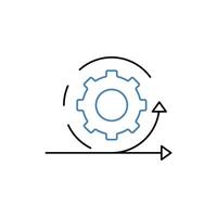 agile concept ligne icône. Facile élément illustration. agile concept contour symbole conception. vecteur