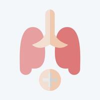 icône pneumologie 2. en relation à médical spécialités symbole. plat style. Facile conception illustration vecteur