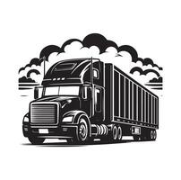 un camion icône illustration silhouette vecteur