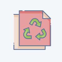 icône papier recyclage. en relation à recyclage symbole. griffonnage style. Facile conception illustration vecteur