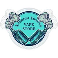 illustration de mascotte de magasin de vape vecteur