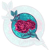 illustration de fleurs roses vecteur