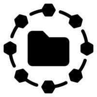 icône de glyphe de stockage vecteur