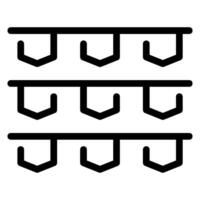 icône de ligne de guirlandes vecteur