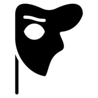 carnaval masque glyphe icône vecteur