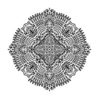 Résumé de mandala rond graphique isolé sur fond blanc... forme indienne boho. style oriental ethnique. vecteur