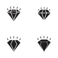 diamant logo modèle icône illustration conception vecteur