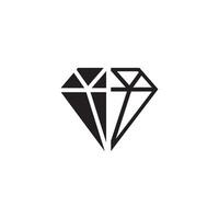 diamant logo modèle icône illustration conception vecteur