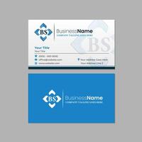 bs monogramme entreprise affaires carte modèle avec logo vecteur
