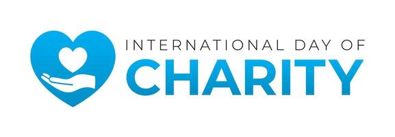 international journée de charité logo icône isolé vecteur