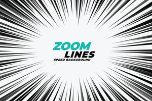 bande dessinée Zoom lignes mouvement Contexte vecteur