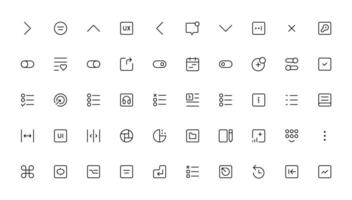 ui ux icône ensemble, utilisateur interface jeu d'icônes collection. vecteur