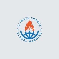 climat changement logo vecteur