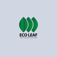 écofeuille, feuille verte logo vecteur