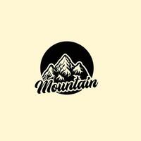 logo d'aventure en montagne vecteur