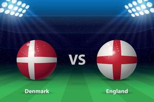 Danemark contre Angleterre. L'Europe  football tournoi 2024 vecteur