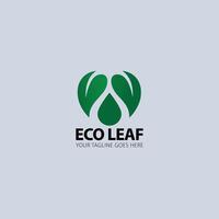 écofeuille, feuille verte logo vecteur