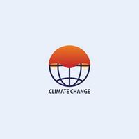 climat changement logo vecteur