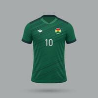 3d réaliste football Jersey Bolivie nationale équipe 2024 vecteur