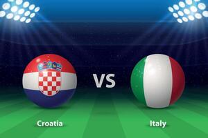 Croatie contre Italie. L'Europe  football tournoi 2024 vecteur