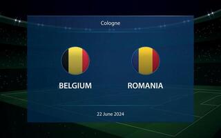 Belgique contre Roumanie. L'Europe  Football tournoi 2024 vecteur