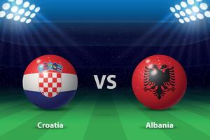 Croatie contre Albanie. L'Europe  football tournoi 2024 vecteur