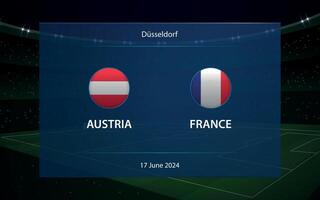 L'Autriche contre France. L'Europe  Football tournoi 2024 vecteur