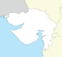 emplacement carte de Gujarat est une Etat de Inde vecteur