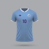 3d réaliste football Jersey Uruguay nationale équipe 2024 vecteur