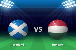 Écosse contre Hongrie. L'Europe  football tournoi 2024 vecteur