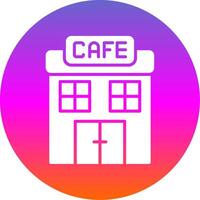 café glyphe pente cercle icône conception vecteur