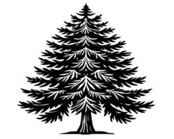 pin arbre silhouette illustration vecteur