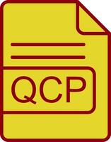 QCP fichier format ancien icône conception vecteur